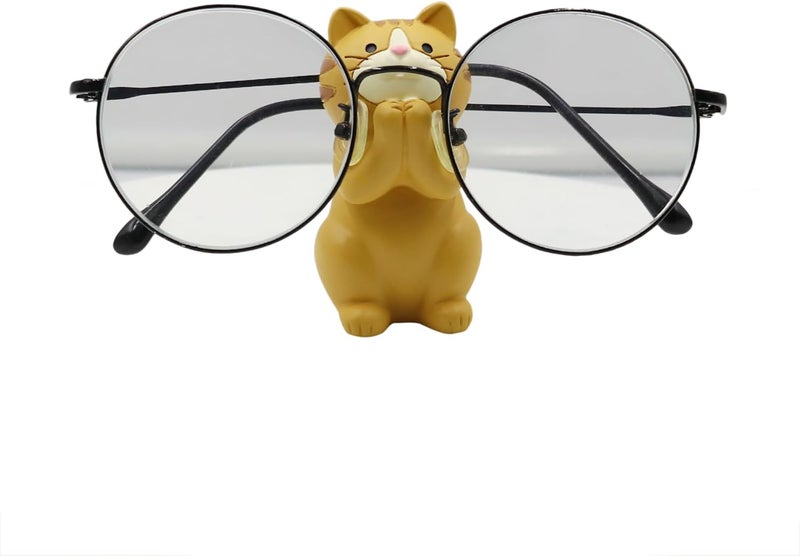 Suillty Cute Wooden Animal Glasses Holder Carving Sunglasses Eyeglass Display Stand Rack Home Office Desktop Decoration Gift for Kids - Image 1